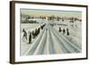 Bobsledding Competition-null-Framed Art Print