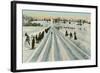 Bobsledding Competition-null-Framed Art Print