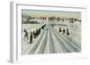 Bobsledding Competition-null-Framed Art Print