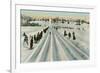 Bobsledding Competition-null-Framed Art Print