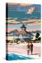 Boca Grande, Florida - Lighthouse-Lantern Press-Stretched Canvas