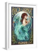 Boca Grande, Florida - Mermaid-Lantern Press-Framed Art Print