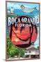 Boca Grande, Florida - Montage-Lantern Press-Mounted Art Print