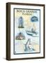 Boca Grande, Florida - Nautical Chart-Lantern Press-Framed Art Print