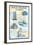 Boca Grande, Florida - Nautical Chart-Lantern Press-Framed Art Print