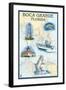 Boca Grande, Florida - Nautical Chart-Lantern Press-Framed Art Print