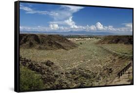 Boca Negra Canyon in the Petroglyph National Monument-null-Framed Stretched Canvas