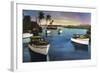 Boca Raton, Florida - Deep Sea Fishing Fleet Scene-Lantern Press-Framed Art Print