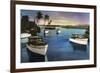 Boca Raton, Florida - Deep Sea Fishing Fleet Scene-Lantern Press-Framed Premium Giclee Print