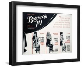 "Boccaccio '70", Mario Monicelli, Vittorio De Sica, Luchino Visconti, Directed by Federico Fellini-null-Framed Giclee Print