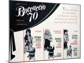 "Boccaccio '70", Mario Monicelli, Vittorio De Sica, Luchino Visconti, Directed by Federico Fellini-null-Mounted Giclee Print
