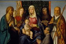 Virgin and Child with Saints and a Donor, 1505-1515 (Oil on Canvas)-Boccaccio Boccaccino-Giclee Print