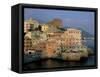 Boccadasse Quarter, Genes, Genova (Genoa), Liguria, Italy-Bruno Morandi-Framed Stretched Canvas