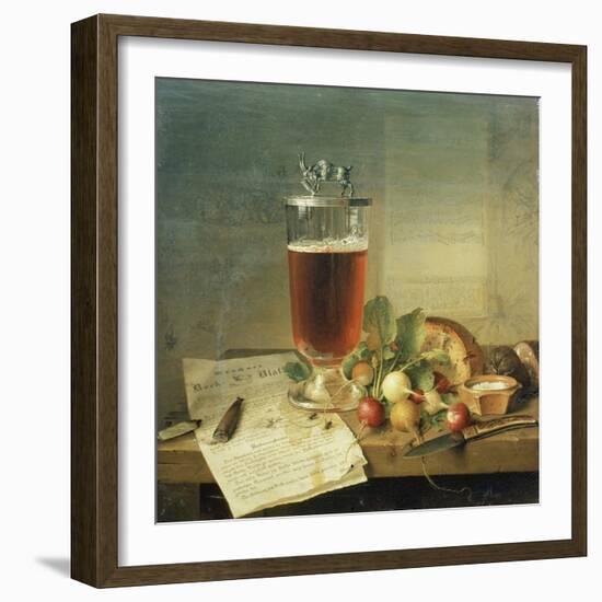 Bock Beer-Still Life, 1839-Johann Wilhelm Preyer-Framed Giclee Print