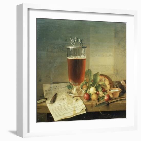 Bock Beer-Still Life, 1839-Johann Wilhelm Preyer-Framed Giclee Print