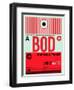 BOD Bordeaux Luggage Tag I-NaxArt-Framed Art Print