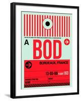 BOD Bordeaux Luggage Tag I-NaxArt-Framed Art Print