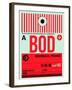 BOD Bordeaux Luggage Tag I-NaxArt-Framed Art Print