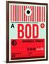 BOD Bordeaux Luggage Tag I-NaxArt-Framed Art Print