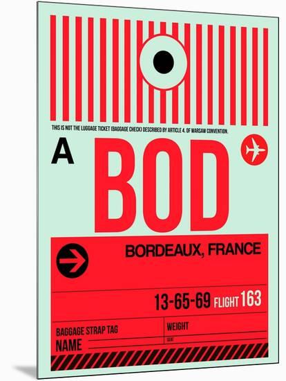 BOD Bordeaux Luggage Tag I-NaxArt-Mounted Art Print