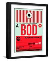 BOD Bordeaux Luggage Tag I-NaxArt-Framed Art Print
