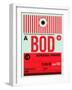 BOD Bordeaux Luggage Tag I-NaxArt-Framed Art Print