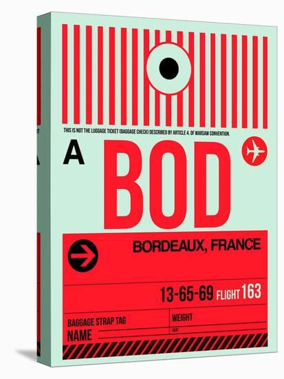 BOD Bordeaux Luggage Tag I-NaxArt-Stretched Canvas