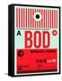 BOD Bordeaux Luggage Tag I-NaxArt-Framed Stretched Canvas