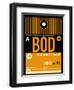 BOD Bordeaux Luggage Tag II-NaxArt-Framed Art Print