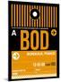 BOD Bordeaux Luggage Tag II-NaxArt-Mounted Art Print