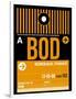 BOD Bordeaux Luggage Tag II-NaxArt-Framed Art Print