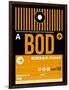 BOD Bordeaux Luggage Tag II-NaxArt-Framed Art Print