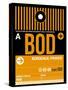 BOD Bordeaux Luggage Tag II-NaxArt-Stretched Canvas