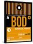 BOD Bordeaux Luggage Tag II-NaxArt-Stretched Canvas