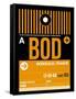 BOD Bordeaux Luggage Tag II-NaxArt-Framed Stretched Canvas
