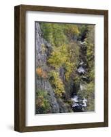 Bode in autumn, Harz National Park, Saxony-Anhalt, Germany-Michael Jaeschke-Framed Photographic Print