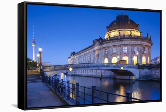 Bode Museum and Spree River, Berlin, Germany-Jon Arnold-Framed Stretched Canvas
