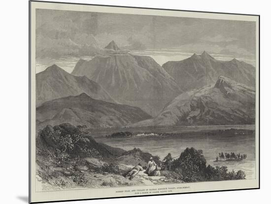 Bodeen Peak, and Village of Madzai, Khoorum Valley, Afghanistan-null-Mounted Giclee Print