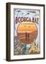 Bodega Bay, California - Beach Montage-Lantern Press-Framed Art Print