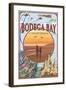 Bodega Bay, California - Beach Montage-Lantern Press-Framed Art Print