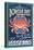 Bodega Bay, California - Dungeness Crab Vintage Sign-Lantern Press-Stretched Canvas