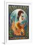 Bodega Bay, California - Mermaid-Lantern Press-Framed Art Print