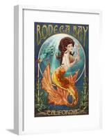 Bodega Bay, California - Mermaid-Lantern Press-Framed Art Print