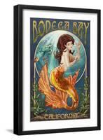 Bodega Bay, California - Mermaid-Lantern Press-Framed Art Print