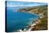 Bodega Bay, California - Ocean and Rocky Coastline-Lantern Press-Stretched Canvas