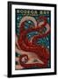Bodega Bay, California - Octopus Mosaic-Lantern Press-Framed Art Print