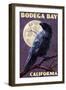 Bodega Bay, California - Raven-Lantern Press-Framed Art Print