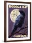 Bodega Bay, California - Raven-Lantern Press-Framed Art Print