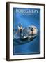 Bodega Bay, California - Sea Otter-Lantern Press-Framed Art Print