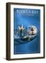 Bodega Bay, California - Sea Otter-Lantern Press-Framed Art Print